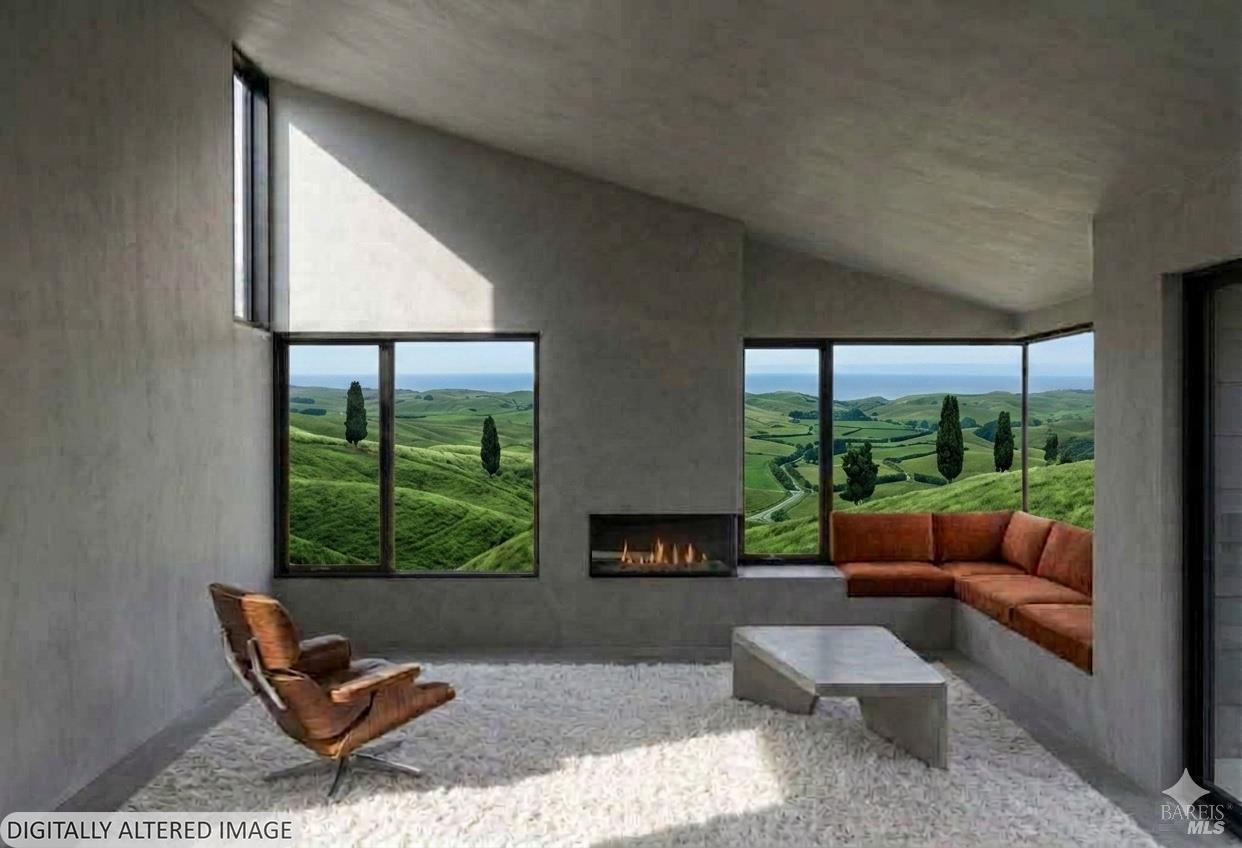 35427 Sea Gate Road The Sea Ranch, CA 95497 - Photo 3 of 35 Owners AI interpretation of the house design set in a green landscape. The landscape is NOT identical to the location of the lot.