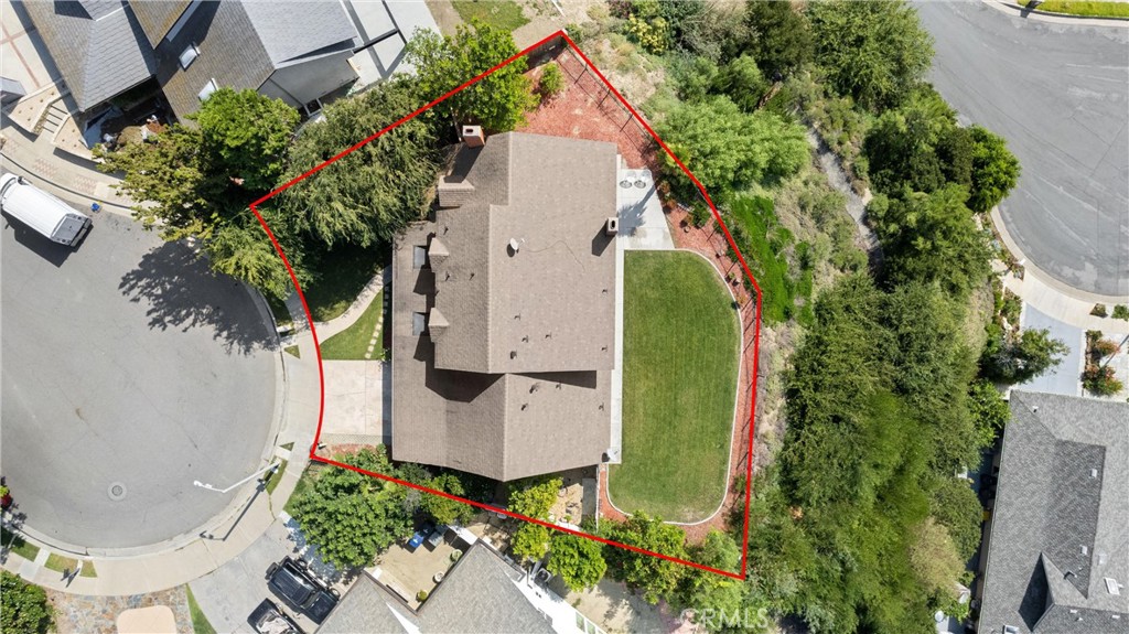 2810 East Echo Hill Way Orange, CA 92867 - Photo 41 of 49 an aerial view of a house with a yard and garden