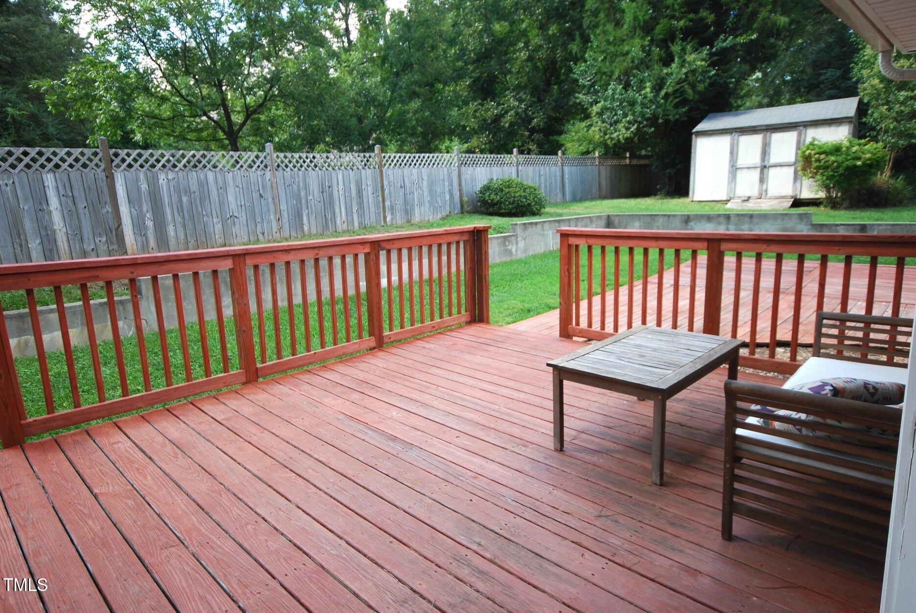 416 Morreene Road Durham, NC 27705 - Photo 21 of 28 a view of wooden deck