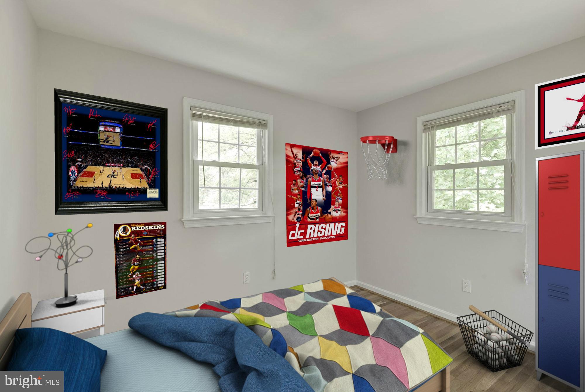 6732 Huntsman Boulevard Springfield, VA 22152 - Photo 15 of 23 a bedroom with a bed and a couch