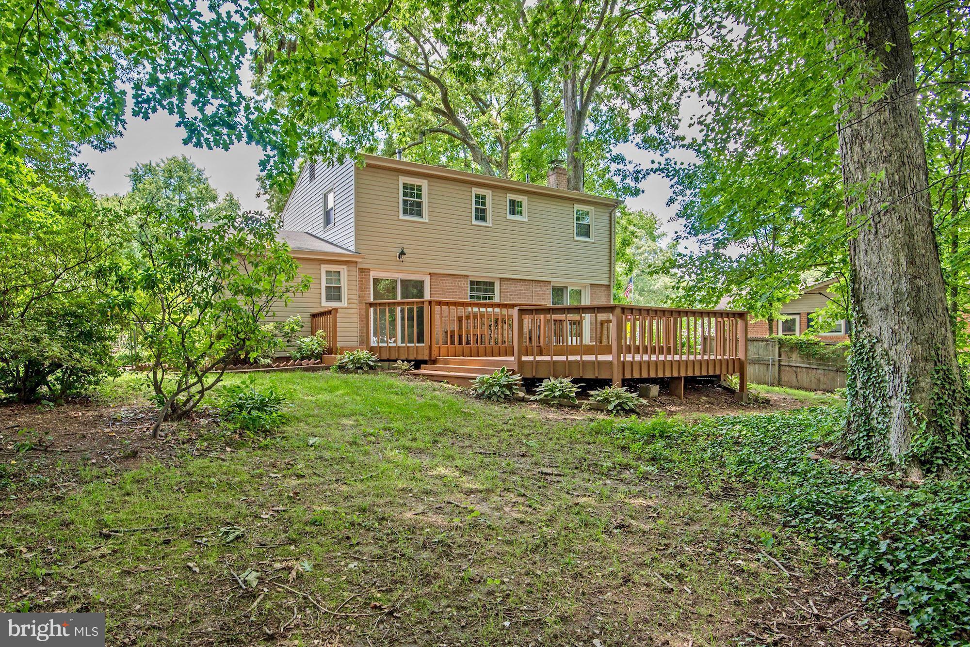 6732 Huntsman Boulevard Springfield, VA 22152 - Photo 22 of 23 a view of backyard with deck and garden