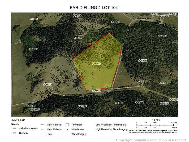 2410 Reinecker Ridge Road Fairplay, CO 80440 - Photo 13 of 22 Plat Map.