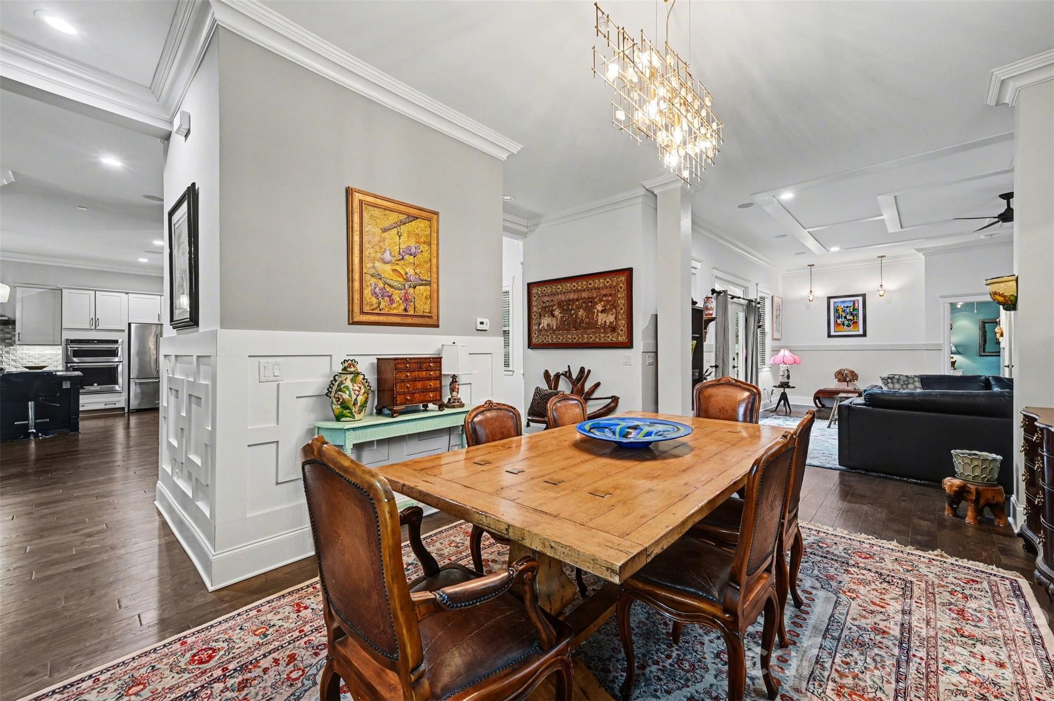 6302 Chimney Bluff Road Lancaster, SC 29720 - Photo 6 of 47 a view of a dining room with furniture and wooden floor