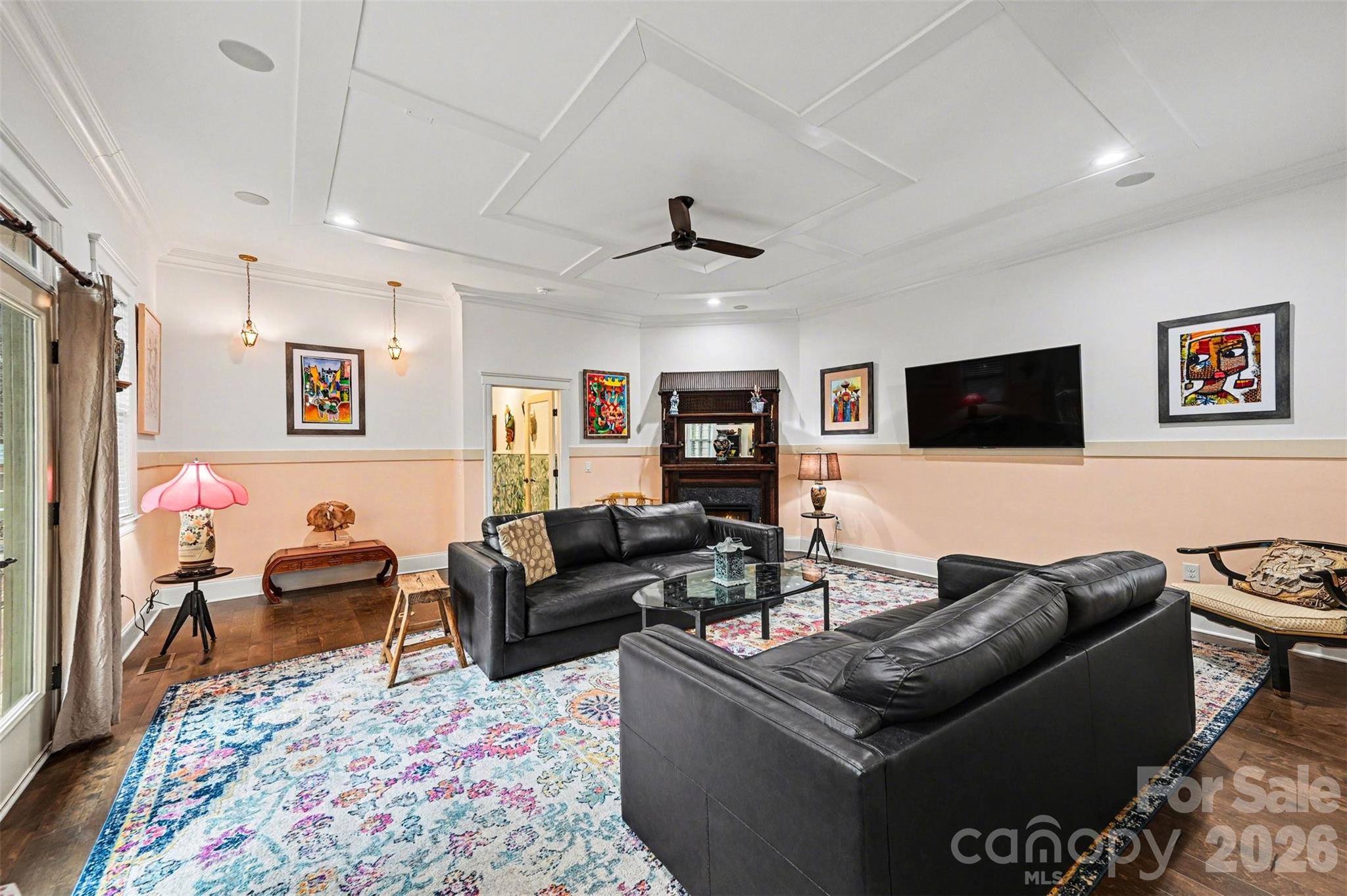 6302 Chimney Bluff Road Lancaster, SC 29720 - Photo 8 of 47 a living room with furniture and a flat screen tv