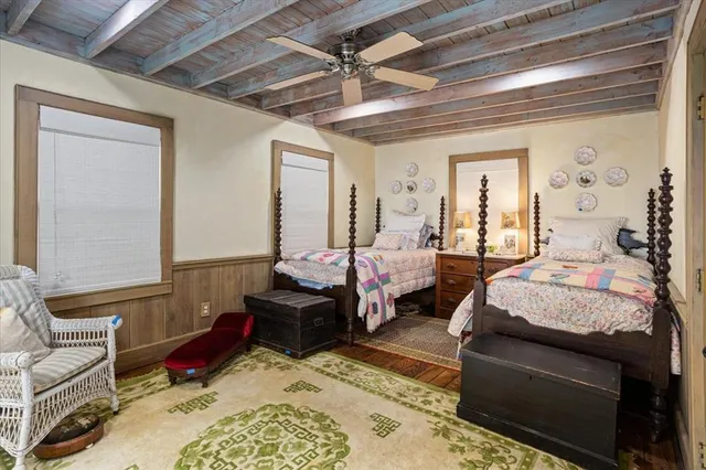 a bed room with a bed and a couch