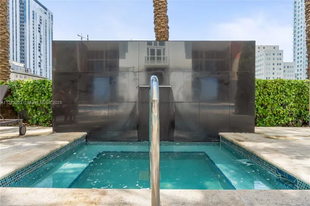 a view of a building and outdoor space