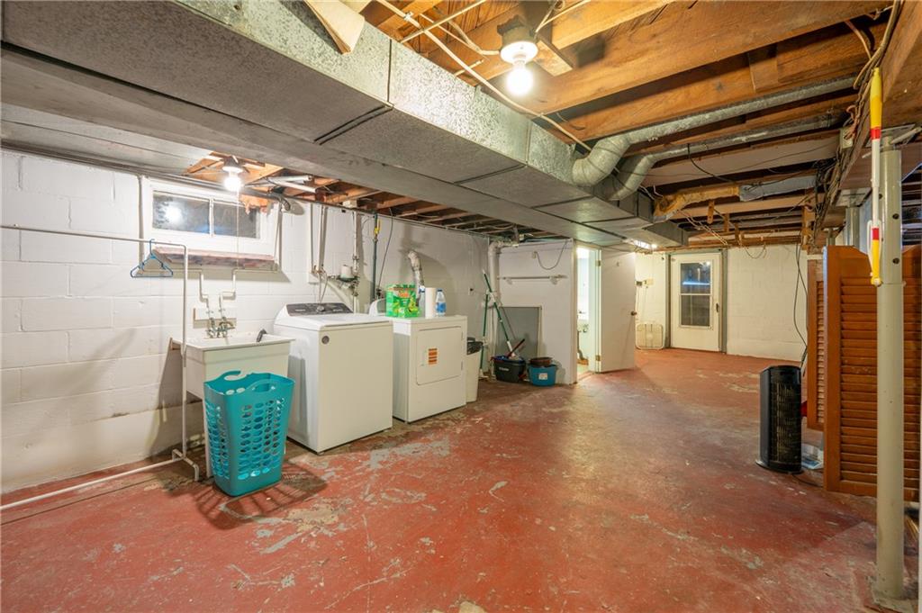 414 Smith Street Latrobe, PA 15650 - Photo 20 of 23 a view of a storage room with washer and dryer