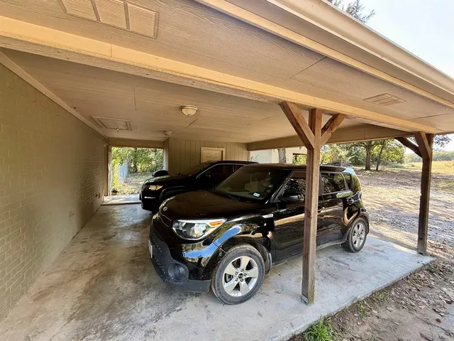 a car parked in front of a building