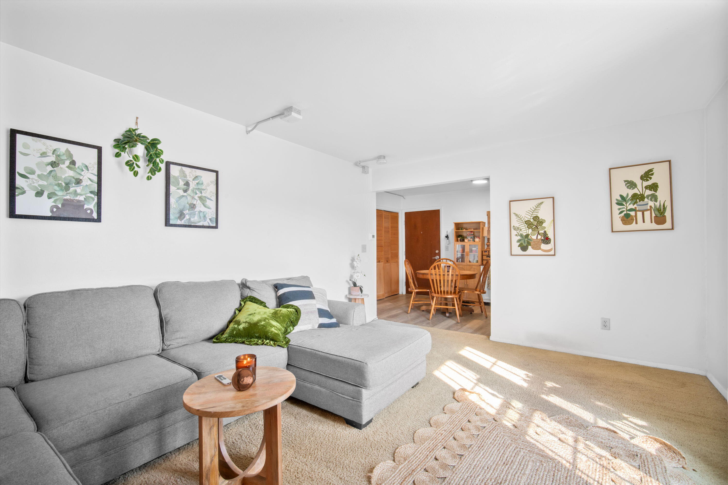 9500 North Green Bay Road, Unit 210 Brown Deer, WI 53209 - Photo 8 of 16 Living Room to Eat-in Kitchen