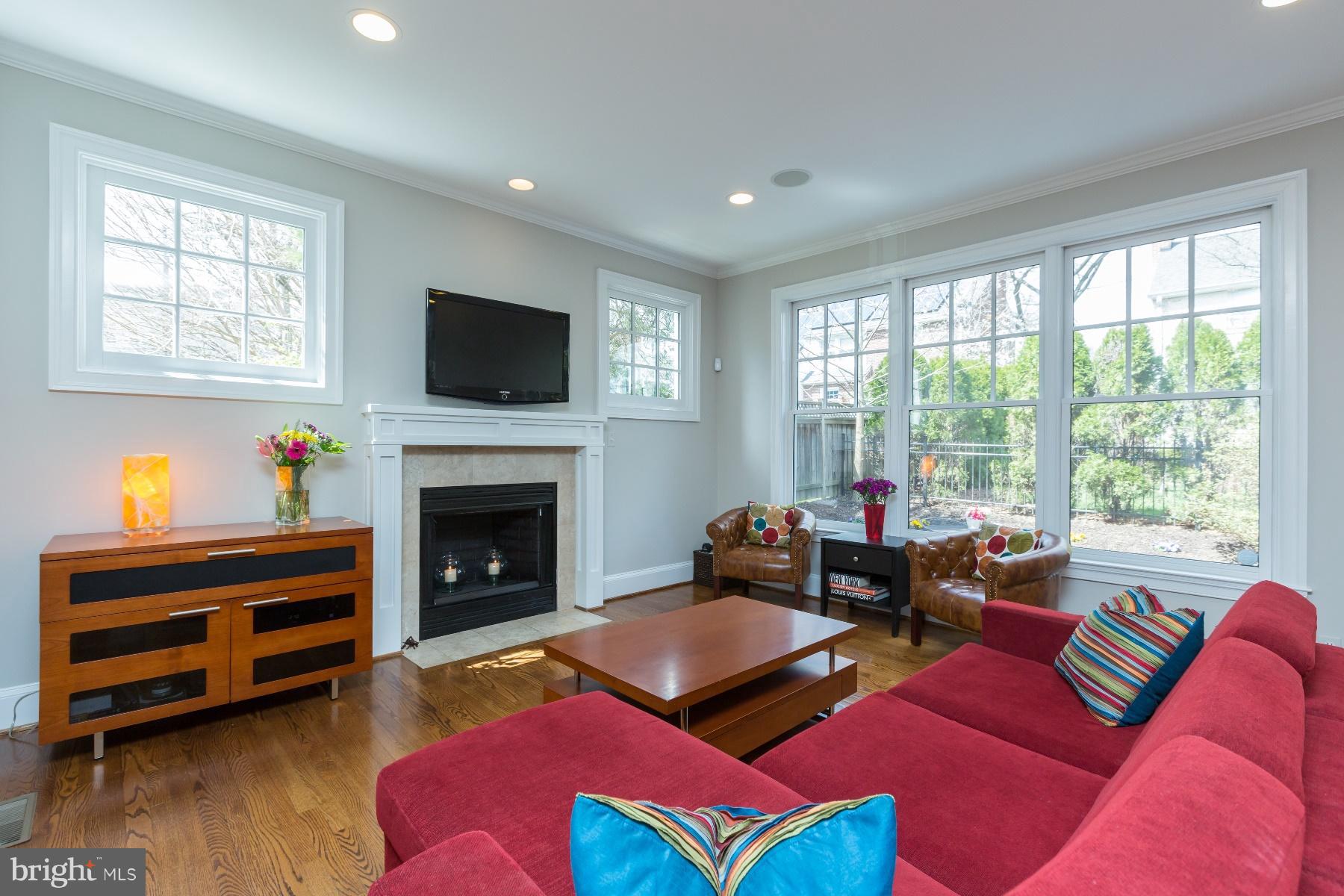 4613 Sleaford Road Bethesda, MD 20814 - Photo 3 of 29 Family Room with wood burning fireplace
