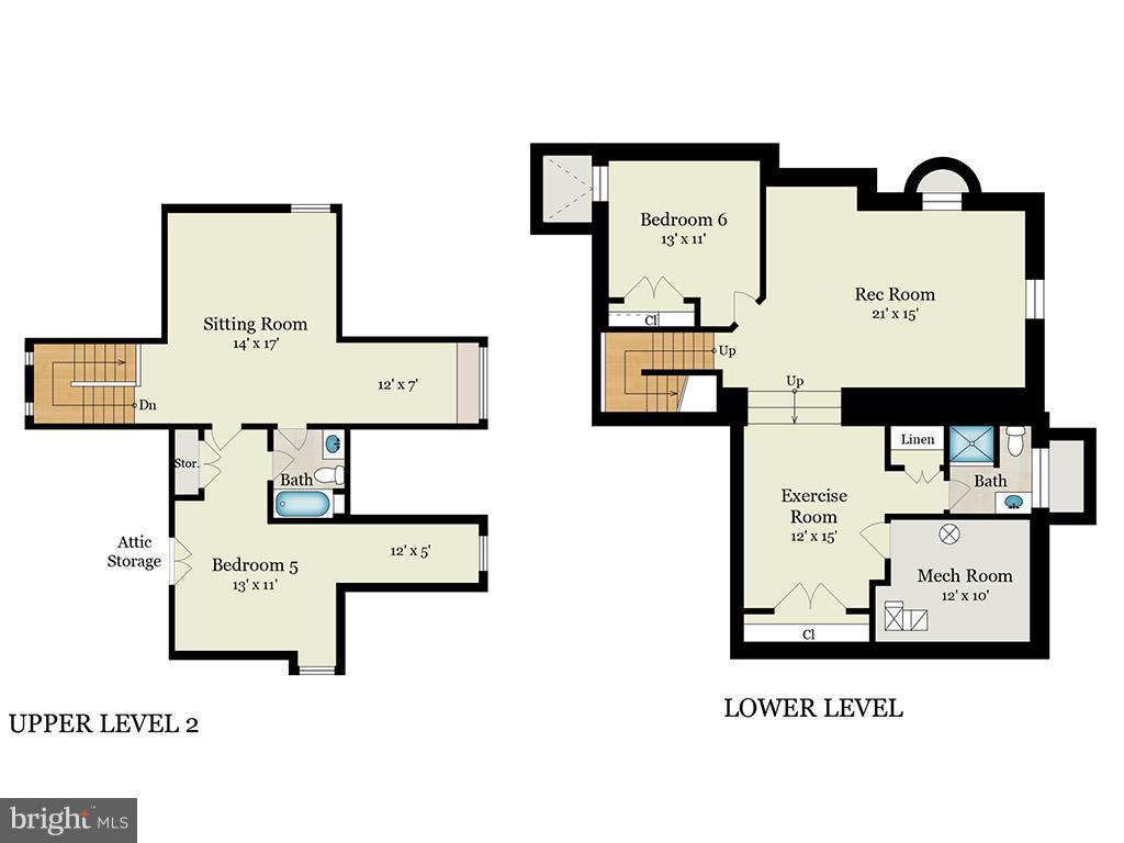 4613 Sleaford Road Bethesda, MD 20814 - Photo 29 of 29 Floor Plans for Upper and Lower Levels