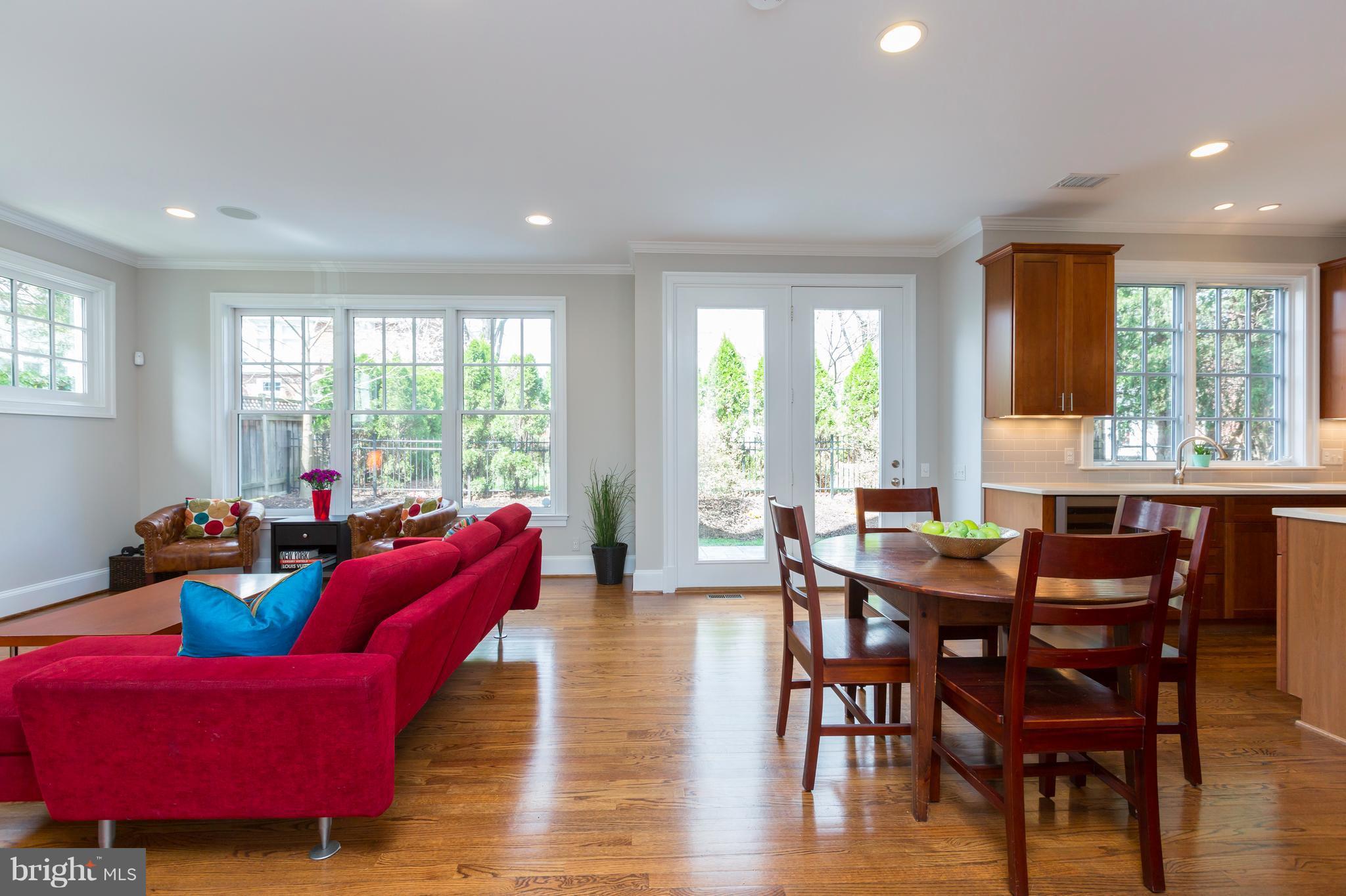 4613 Sleaford Road Bethesda, MD 20814 - Photo 4 of 29 Family Room/Kitchen with french doors to outdoors