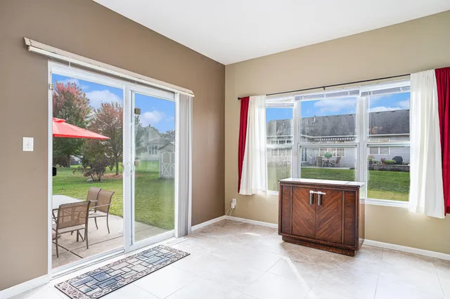 a view of front door with couch
