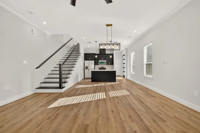 a view of a backyard with green space