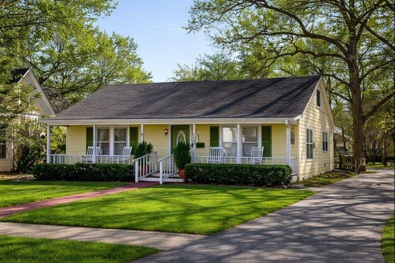 1505 Bonham Street Commerce, TX 75428 - Photo 3 of 39 Front of historical home at 1505 Bonham St. Grass and trees have been virtually enhanced to show the home's potential