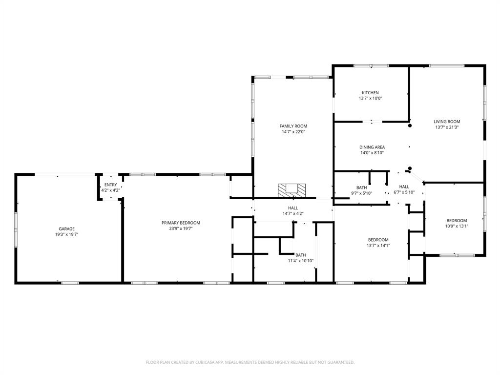 1505 Bonham Street Commerce, TX 75428 - Photo 38 of 39 Large lot with attached garage, carport, and outdoor cooking area. Grass and trees digitally enhanced to show seasonal potential