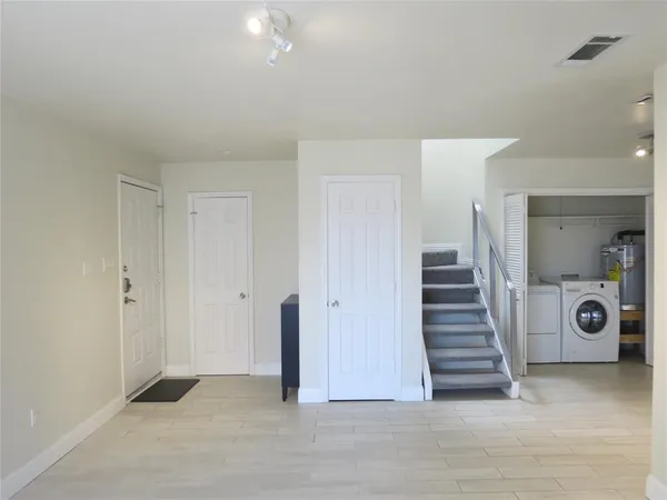 a view of a entryway of a house