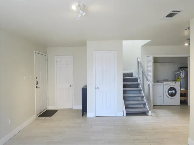 a view of a entryway of a house