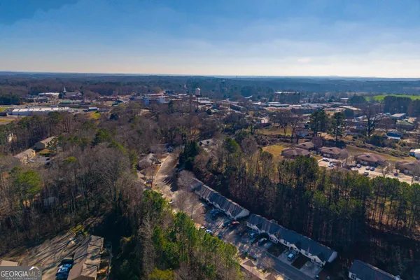 an aerial view of multiple house