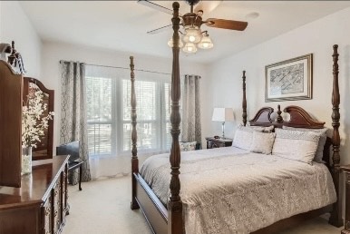 340 Portsmouth Drive Georgetown, TX 78633 - Photo 10 of 17 a bedroom with a large bed and a chandelier