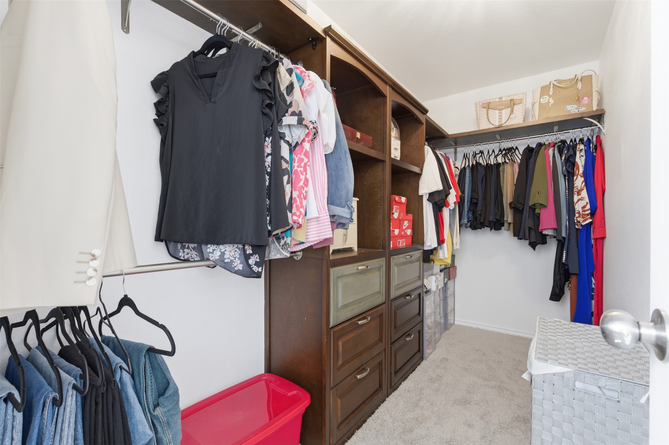 101 Magpie Goose Lane Leander, TX 78641 - Photo 16 of 29 a view of walk in closet with clothes and shoes