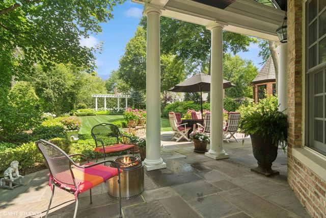 a view of a chairs and tables in the patio