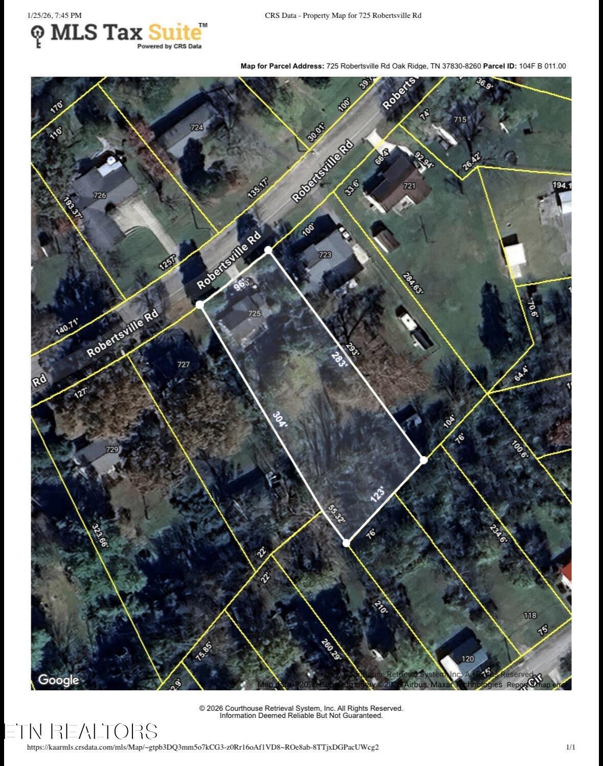 725 Robertsville Road Oak Ridge, TN 37830 - Photo 34 of 35 Property Lines