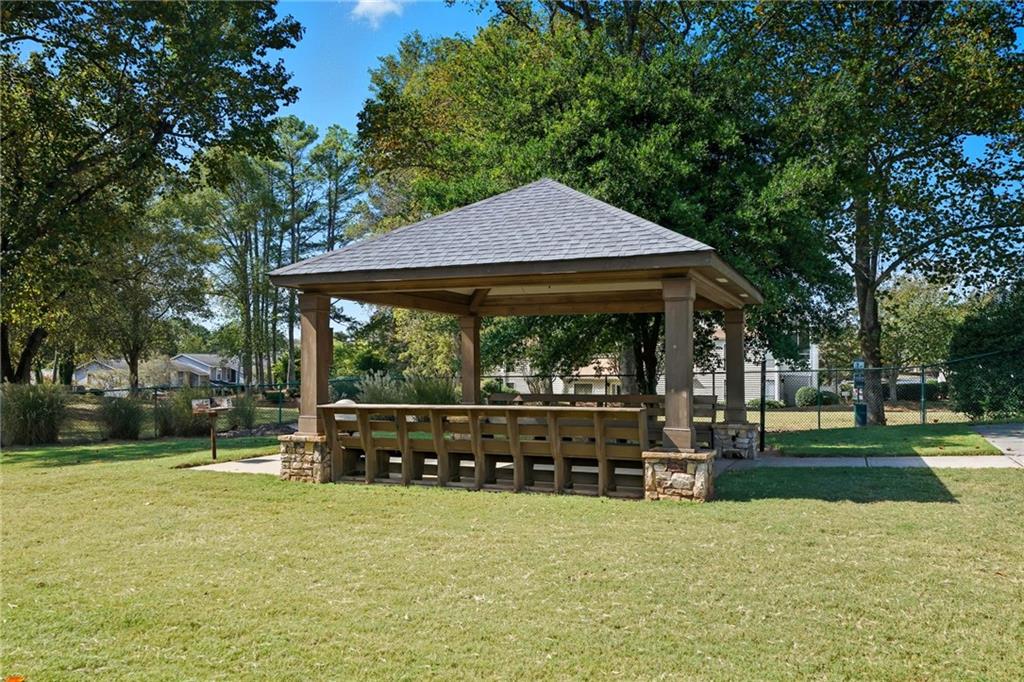 101 Park Ridge Circle Marietta, GA 30068 - Photo 41 of 52 a backyard of a house with trampoline