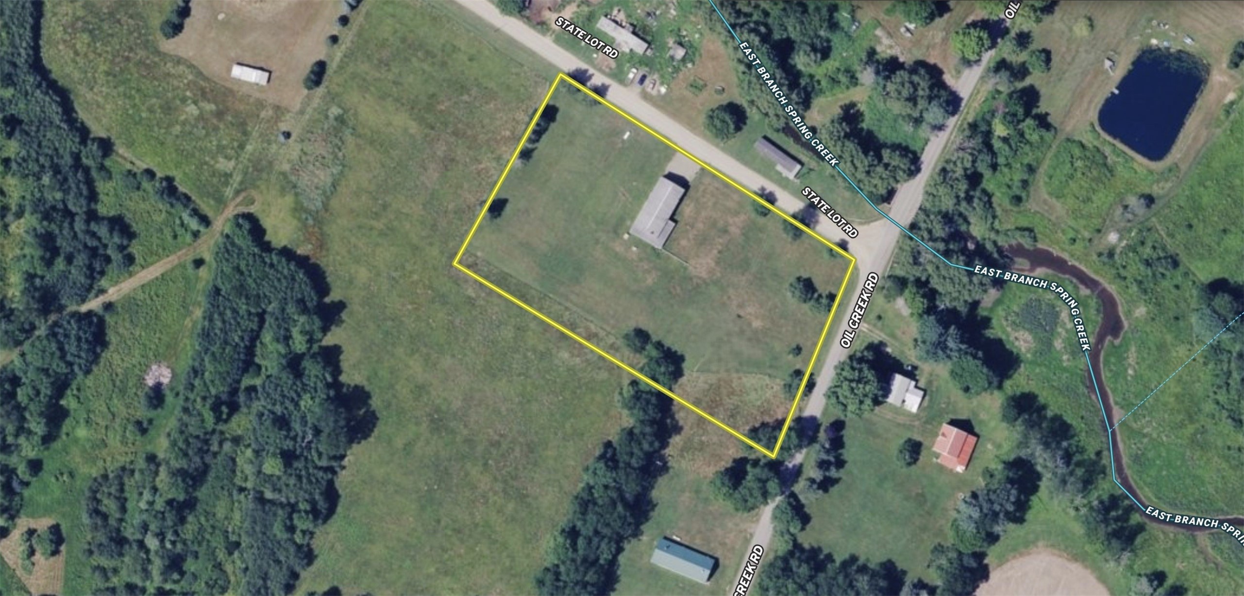 51 State Lot Road Spartansburg, PA 16434 - Photo 24 of 24 Overhead view showing approximate property lines