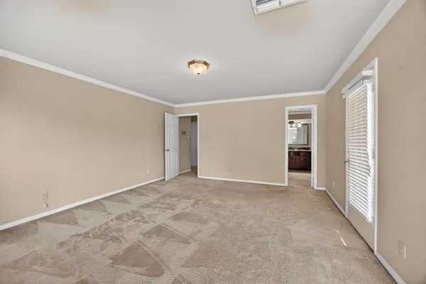 an empty room with a natural light