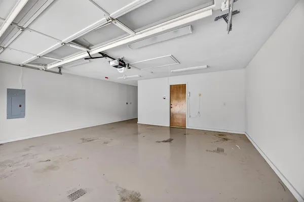 a view of a garage