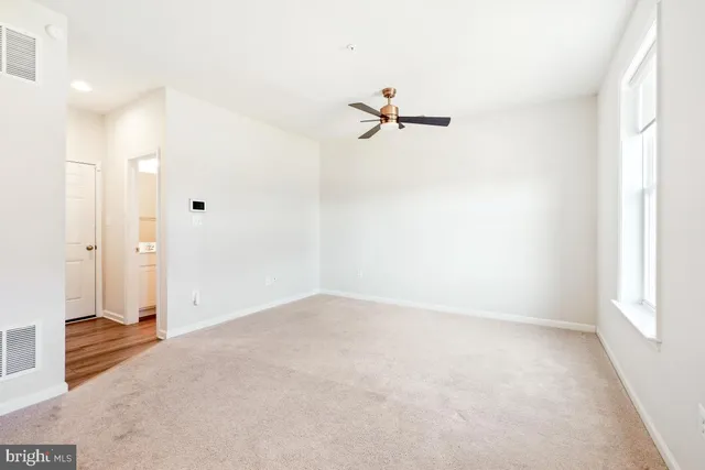 a view of a room with a empty space