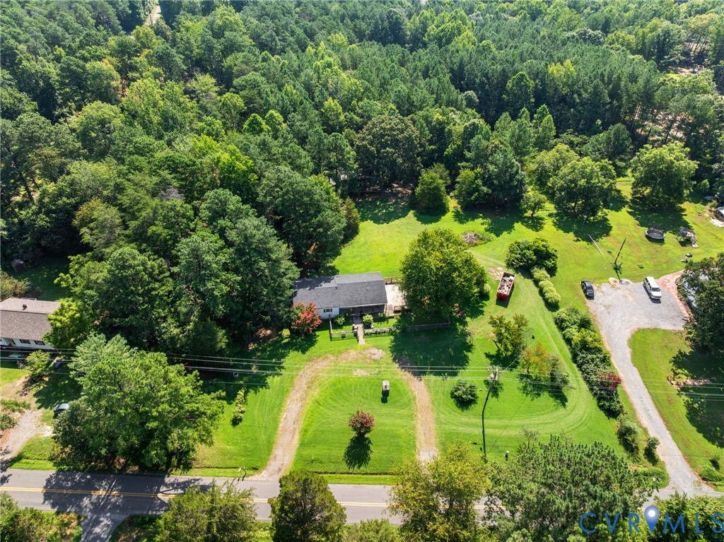 3490 Willow Brook Road Bumpass, VA 23024 - Photo 28 of 47 an aerial view of a house with a yard and swimming pool
