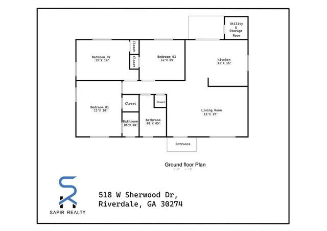 $1,400 | 518 West Sherwood Drive, Riverdale, GA 30274