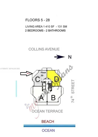 $6,500 | 7330 Ocean Terrace, Unit 20C, Miami Beach, FL 33141