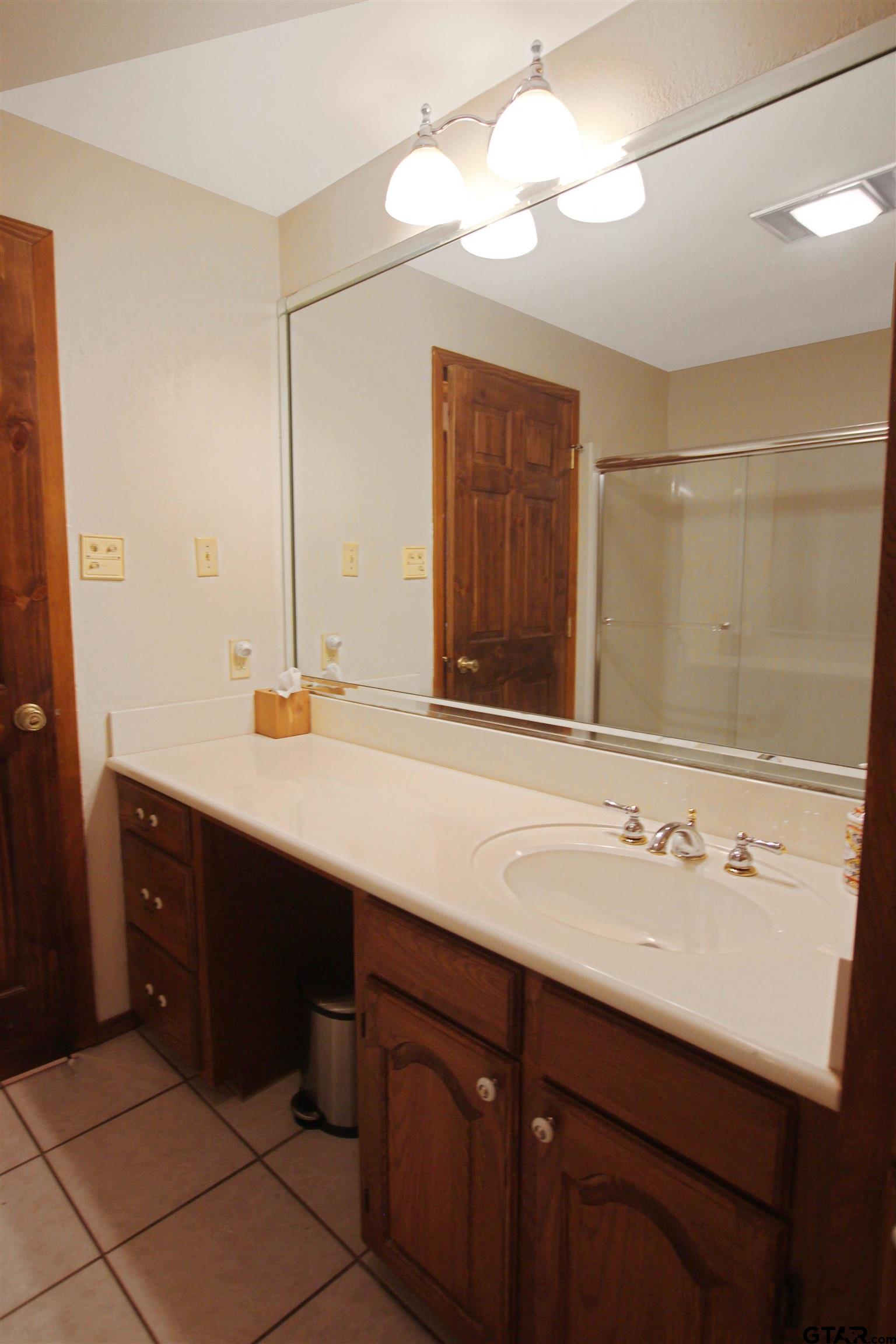 782 Rosie Wady Road Gladewater, TX 75647 - Photo 15 of 48 a bathroom with a sink and a mirror