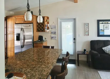 a view of a livingroom and dining room