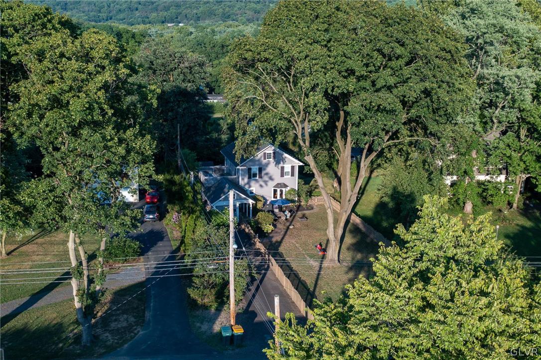 817 Easton Road Riegelsville, PA 18077 - Photo 36 of 43 an aerial view of a house with swimming pool and garden