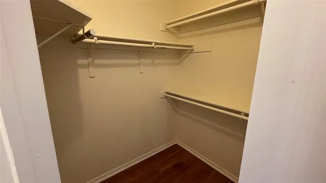 a view of small space with racks on the wall