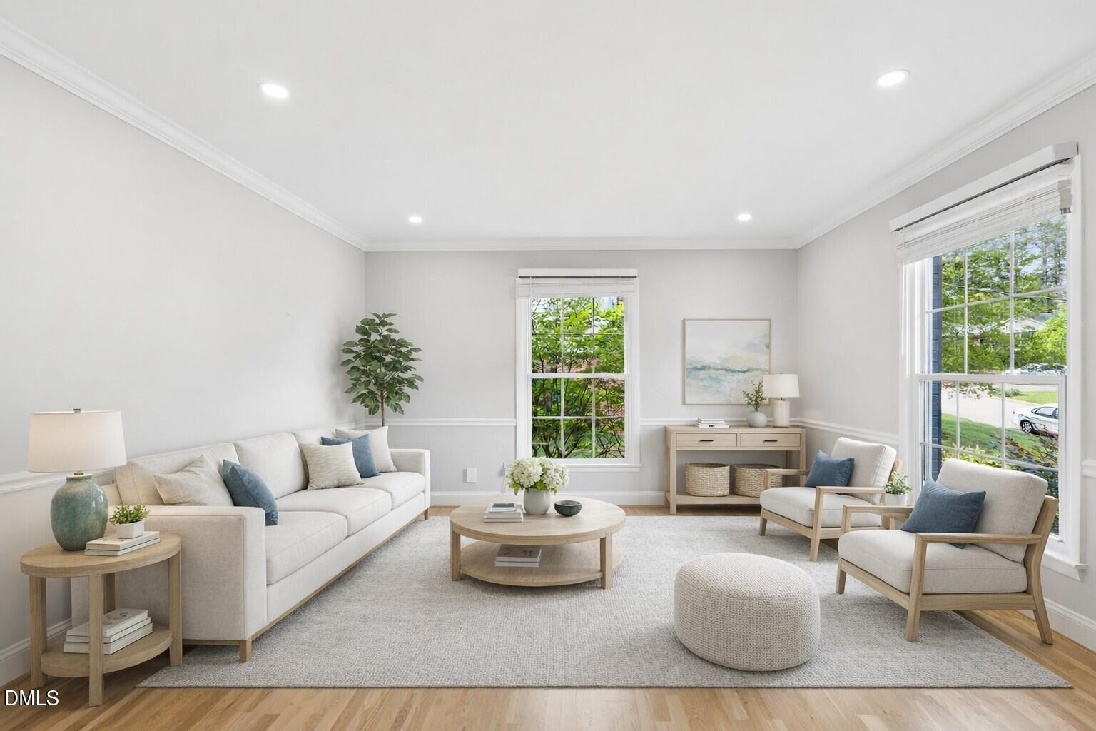 412 Pinecroft Drive Raleigh, NC 27609 - Photo 2 of 63 Living Room - Virtually Staged Photo