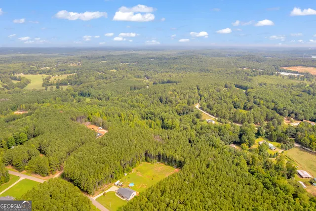a view of a lake with a city