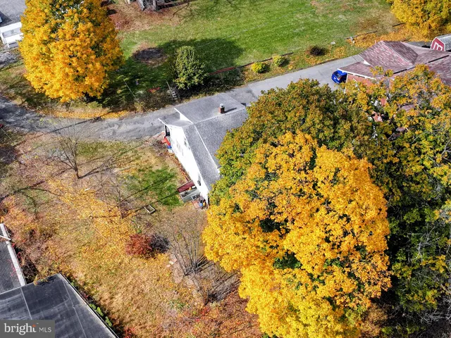 an aerial view of swimming pool