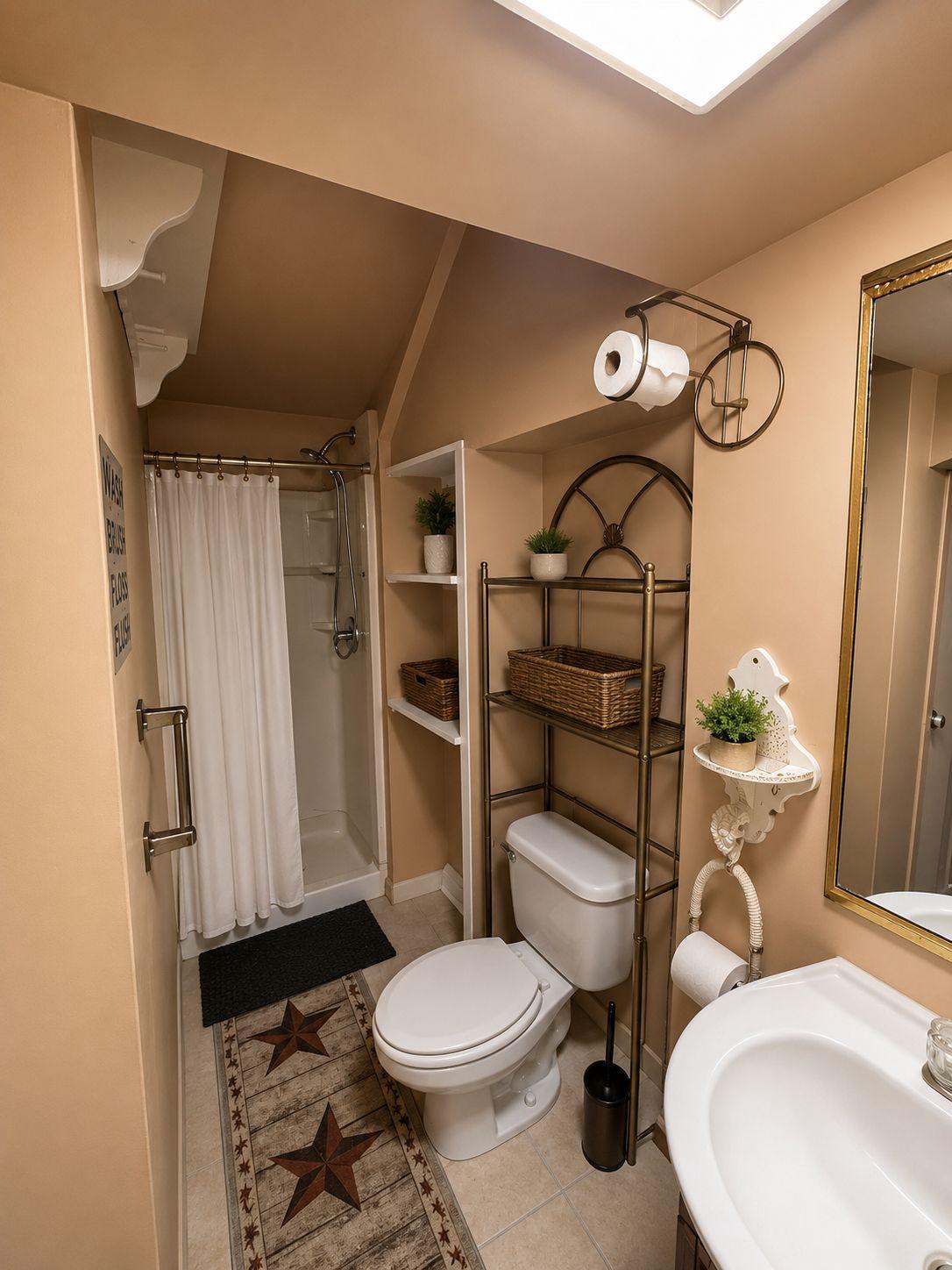 810 Locust Street Cambridge, MD 21613 - Photo 16 of 19 AI edited version of bathroom with rustic accents.