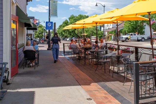 a view of outdoor space with seating area
