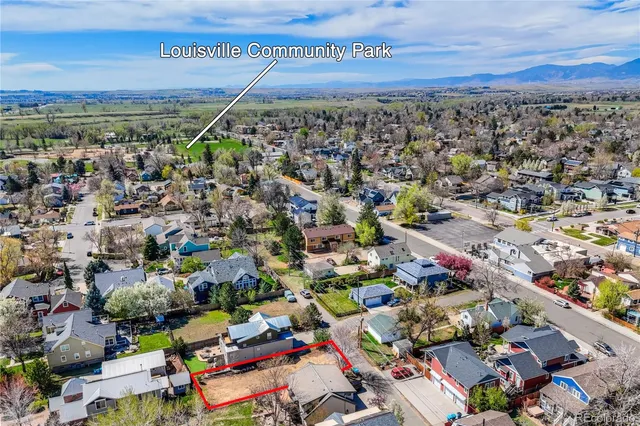 an aerial view of a city