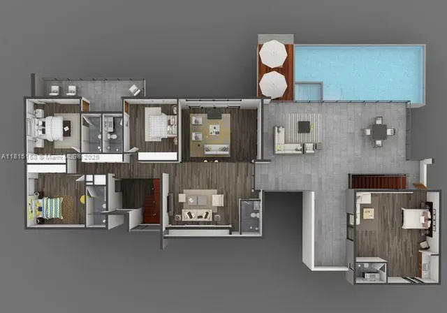 a large kitchen with stainless steel appliances granite countertop a stove and cabinets