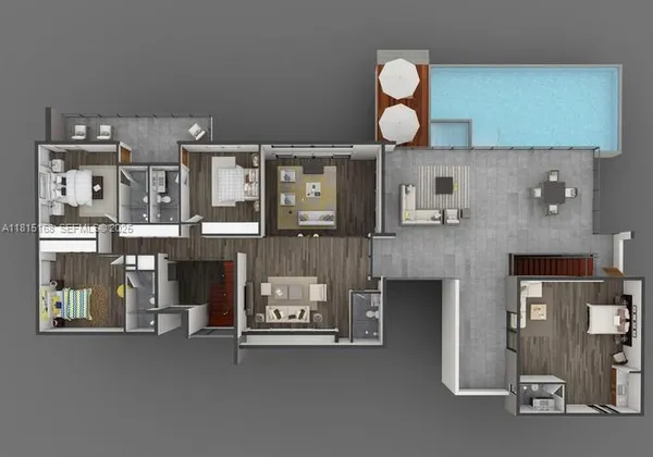 a large kitchen with stainless steel appliances granite countertop a stove and cabinets