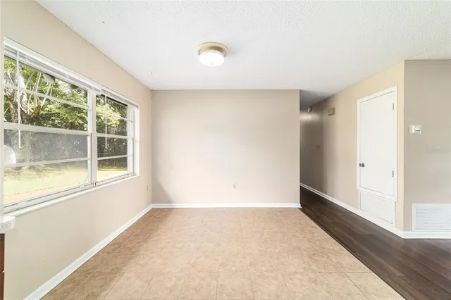 an empty room with a window