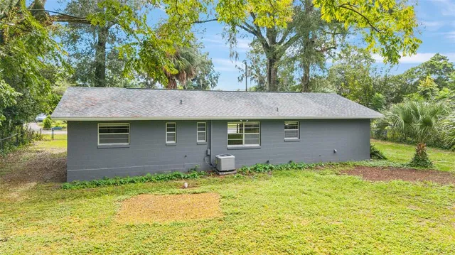 a backyard of a house