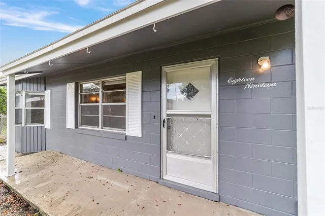 a view of front door